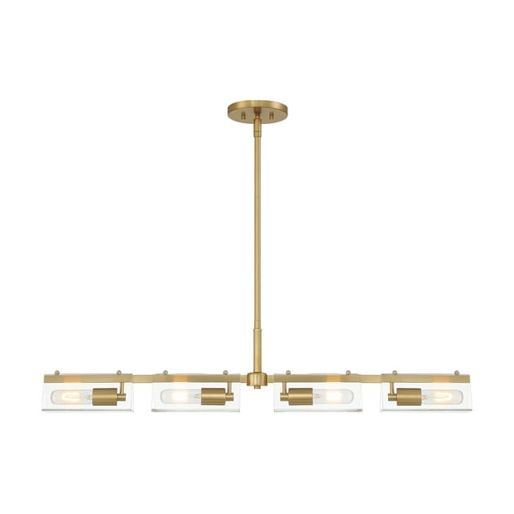 Designers Fountain Latitude 40.25 inch 4-Light Brushed Gold Modern Island Pendant Light, D279M-IS-BG