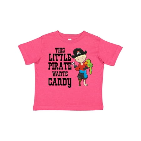 

Inktastic This Little Pirate Wants Candy Gift Toddler Boy Girl T-Shirt