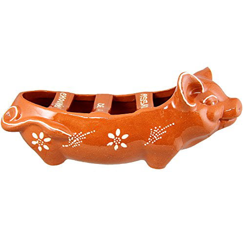 Ceramica Edgar Picas Traditional Portuguese Clay Terracotta Sausage Roaster N. 3 Large 