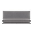 thumbnail image 1 of Vant 39 x 11.5 Inch Upholstered Wall Panels, Platinum Gray (4 Pack), 1 of 5