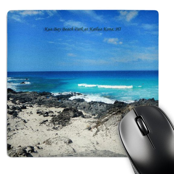 3dRose, Kua Bay Beach Park at Kailua Kona, Hawaii, MousePad