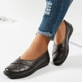 thumbnail image 3 of Rokment Wedges Ballet Flat Dressy Shoes for Women Ladies 2026 Spring Fall Stylish Casual Leather Low Heels Slip on Walking Loafers Comfortable Nursing Dress Footwear Grey Size 6.5, 3 of 7