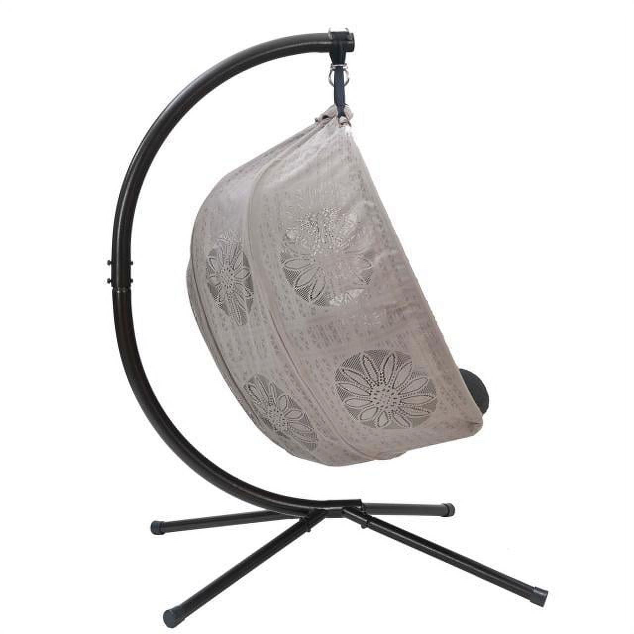 Flower House FHPC100-DCBLK Pumpkin Loveseat, Black/Sand Cover