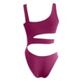 thumbnail image 6 of QHFBli Womens One Piece Swimsuit Women's Summer Fashion Suspender Waist Hollow One Swimsuit Solid Color Sexy Bikini Swimsuit, 6 of 6