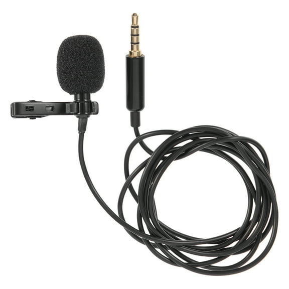 Masteelf Lavalier Microphone Clip On Microphone 3.5mm Recording Microphone Lapel Mic