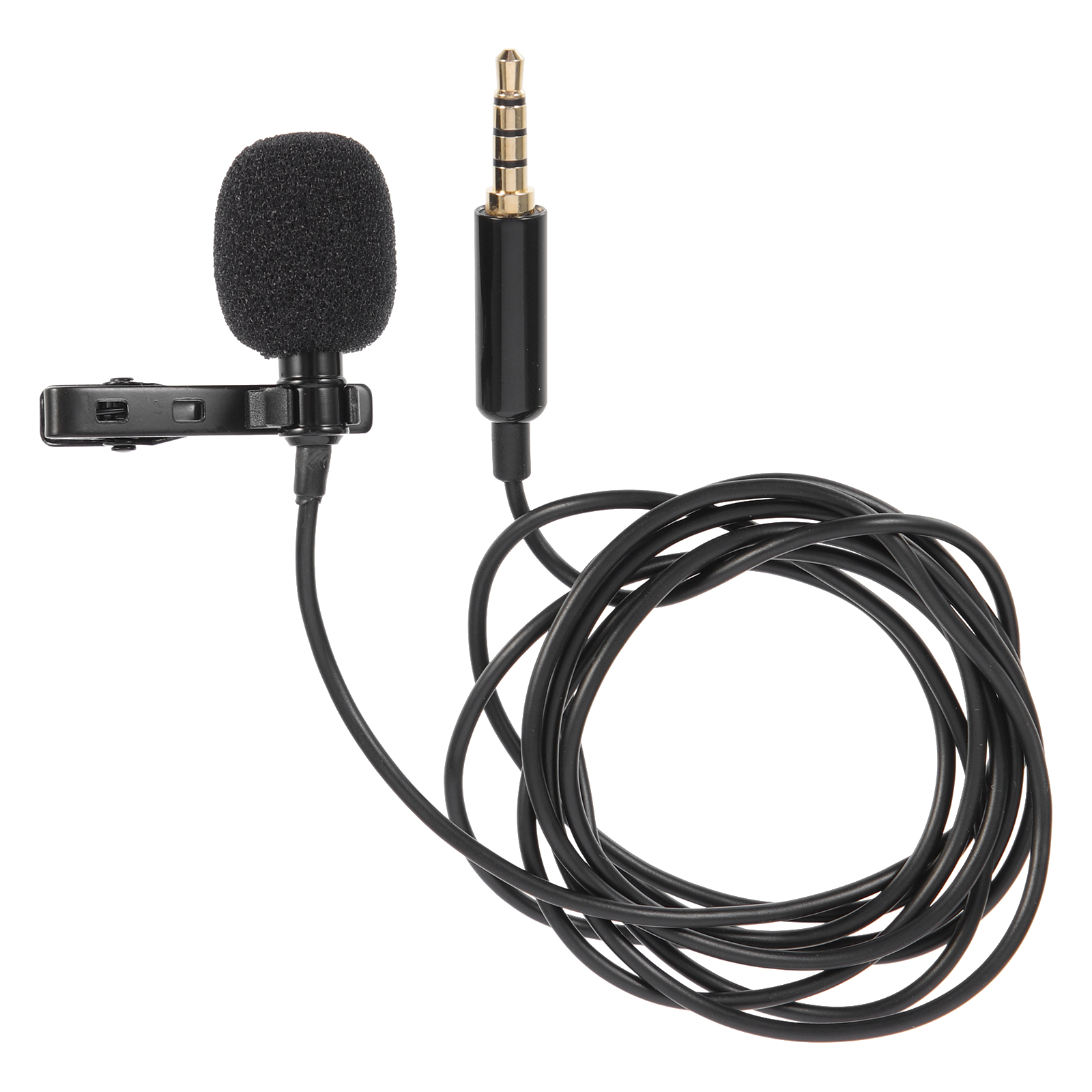 Lavalier Microphone Clip On Microphone 3.5mm Recording Microphone Lapel Mic - image 2 of 9