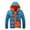 Blue, variant on Men Coats Plus Size Winter Color Contrast Thick Hooded Cotton Jacket
