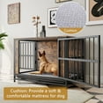 thumbnail image 6 of Pefilos 38.9" Furniture Style Dog Crates for Indoor, Pet Kennels with Removable Trays and 2 Sliding Doors, Heavy-Duty Dog Cage, Brown, 6 of 7