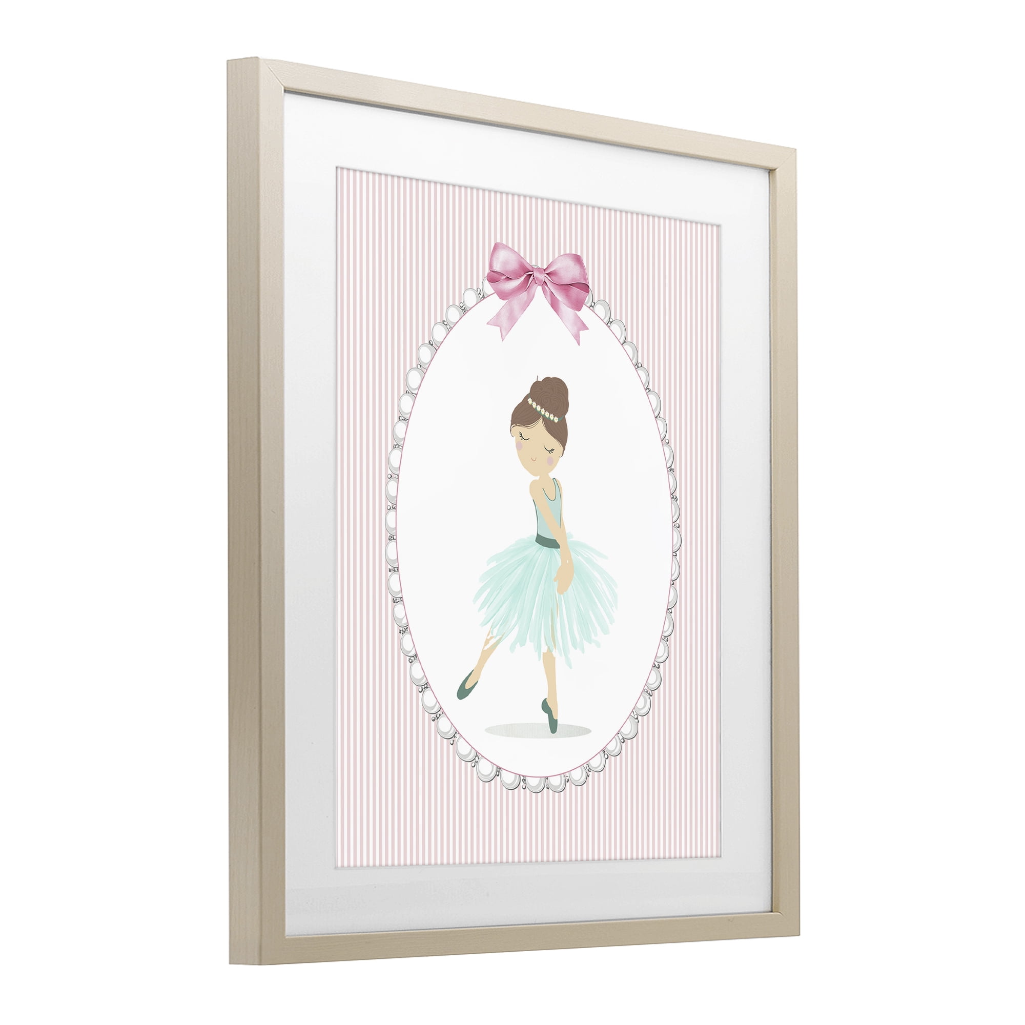 Stupell Industries Elegant Dance on Stripes Birch Framed Print Under Glass, design by Christine Simpson Art