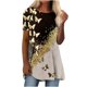 thumbnail image 2 of Pntutb moda mujer casual cuello redondo blusa estampada manga corta camiseta verano tops PNTUTB Pntutb-7349, 2 of 5
