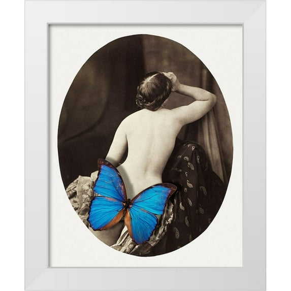 Sommers, Mindy 15x18 White Modern Wood Framed Museum Art Print Titled - Butterfly girl