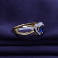 thumbnail image 4 of AFFY Simulated Blue Sapphire & Cubic Zirconia Infinity Heart Ring for Women 14K Rose Gold over Silver-10, 4 of 5