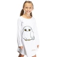 thumbnail image 3 of Harry Potter Pajama Girls' Hedwig Owl Micro Raschel Fleece Long-Sleeve Hi-Lo Hogwarts Nightgown, 3 of 7