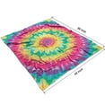 thumbnail image 4 of Colorful Rainbow Tie Dye Spiral Pattern Blanket,Comfortable Soft Lamb Wool Throw Blanket,All Season,Warm Lightweight Blankets for Sofa Bed Couch Living Room Chair,50"x60", 4 of 4