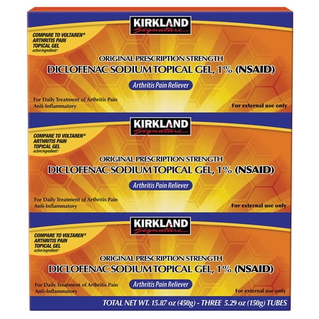 Kirkland Signature Diclofenac Sodium Topical Gel 1%, 15.87 Ounces