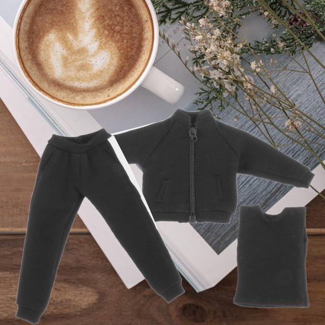Conjunto de chándal de muñeca masculina en miniatura perfke Sudadera con capucha de muñeca