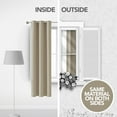 thumbnail image 5 of Deconovo Short Blackout Curtains for Kitchen Windows, Grommet Thermal Insulated Curtains (Beige, 42"x45", 2 Panels), 5 of 11