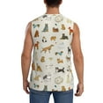 thumbnail image 4 of Goofa Dogs Funny Pets Printed Men's Sleeveless T-Shirt - Athletic Gym Workout Tank Top for Men - Moisture-Wicking, UPF 30+ Quick-Dry Muscle Tee-, 4 of 8