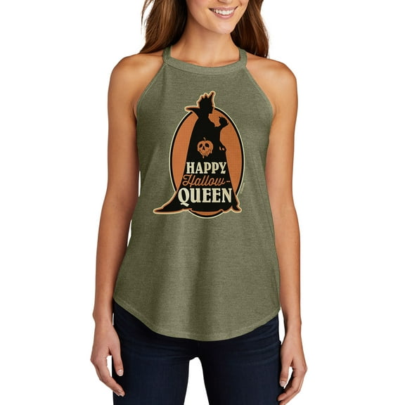 Disney Villains - Happy Hallowqueen - Juniors High Neck Tank Top