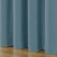 thumbnail image 5 of Joydeco Cortinas De Terciopelo Azul Grisáceo De 96 Pulgadas De Largo, 2 Paneles, Juego De Cortinas De Oscurecimiento Térmico Azul Neblina Para Dormitorio, Sala De Estar, Cortinas Súper Suaves De Lujo,, 5 of 5