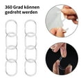 thumbnail image 4 of Anillos de cortina de ducha colgante en forma de C transparente flexible 12 piezas GeweYeeli JJ2117-00, 4 of 7