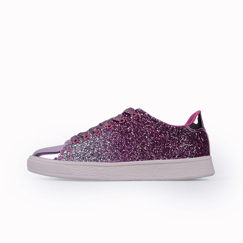 Women's Glitter Tennis Sneakers Floral Dressy Sparkly Sneakers