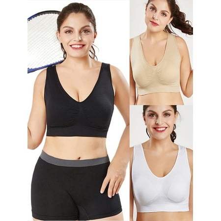 

Zdcdcd Plus Size S-6XL Womens Seamless Wirefree Yoga Workout Sports Bra
