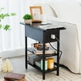 thumbnail image 3 of End Table with Charging Station, Flip Top Side Table with USB Ports and Outlets,Small Table Bedside Tables with Storage Shelf for Living Room, Bedroom, 3 of 10