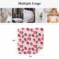 thumbnail image 4 of Strawberry Cloth Napkins, Pink Spring Summer Rustic Floral Fruit Washable and Reusable Dinner Napkins Set of 4, Table Napkin for Kitchen Party Birthday Wedding Hotel Housewarming 20"x20", 4 of 8