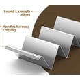 thumbnail image 5 of 4PCS Support de Taco en Acier Inoxydable avec Poignée, Détient Max 3 Tacos, Forme de Vague Support de Taco Antirouille pour Four, Cuisine et Restaurant - Argent, 5 of 5
