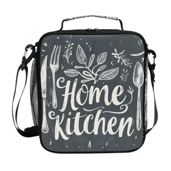 ALAZA Home Kitchen and Spoon Lunch Box Insulated Lunch Bag Reusable Thermal Cooler Tote School Picnic