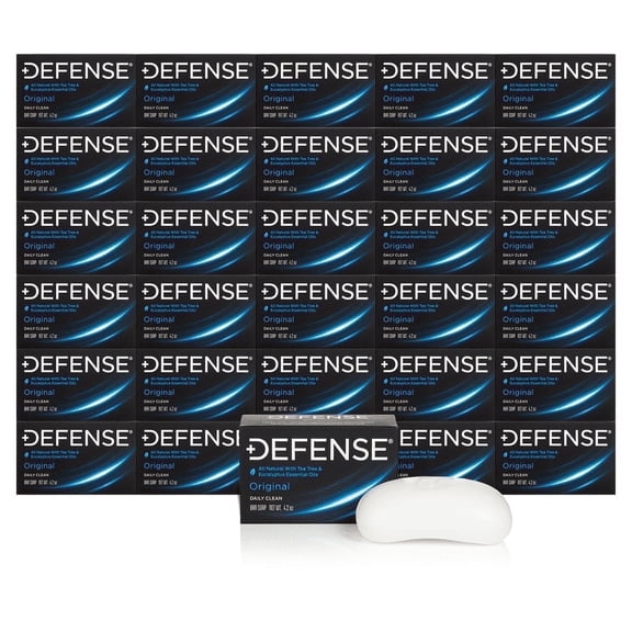 Defense Soap 30pk All Natural Tea Tree Bar Soap for Men | Made by Wrestlers with Tea Tree Oil & Eucalyptus Oil to Promote Healthy Skin