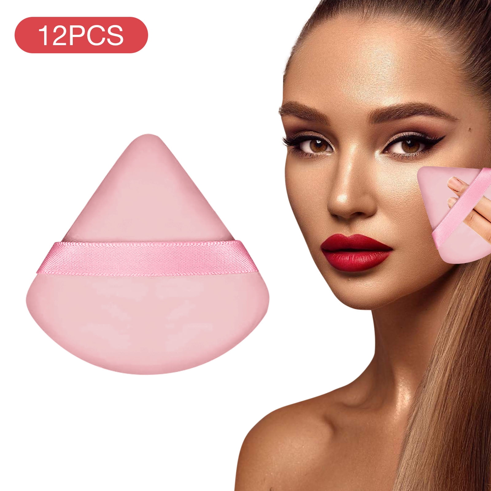 Shiusina 12 Pieces Powder Puff Triangle Makeup Puff For Loose Powder