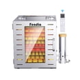 thumbnail image 1 of Deshidratador de alimentos Fendia, 10 bandejas de acero inoxidable, 1000 W, 24 horas, temporizador, 1 of 6