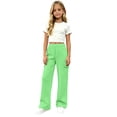 thumbnail image 5 of SJLDQY Girls Cargo Pants Wide Leg Casual Sweatpants Elastic Waist Baggy Pants with Pockets, 5 of 9
