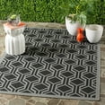 thumbnail image 6 of SAFAVIEH Courtyard Bristol Geometric Indoor/Outdoor Area Rug, 4' x 5'7", Black/Anthracite, 6 of 11