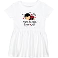 thumbnail image 3 of Inktastic Nana and Papa Love Me Baby Girls Baby Dress, 3 of 5