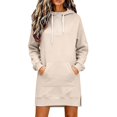 thumbnail image 2 of Womens Hoodies Dress Track Blouse Boyfriend Travel Casual Tunic Tops Y2K Oversized Fashion Clothing Flowy Cute Comfort Soft Split Hem Clothes Hoodies, 2 of 7