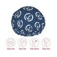 thumbnail image 3 of Gaeub Navy Nautical Shower Caps for Women Men,Double Waterproof Layers Bathing Hat,Elastic and Reusable Bath Caps, 3 of 7