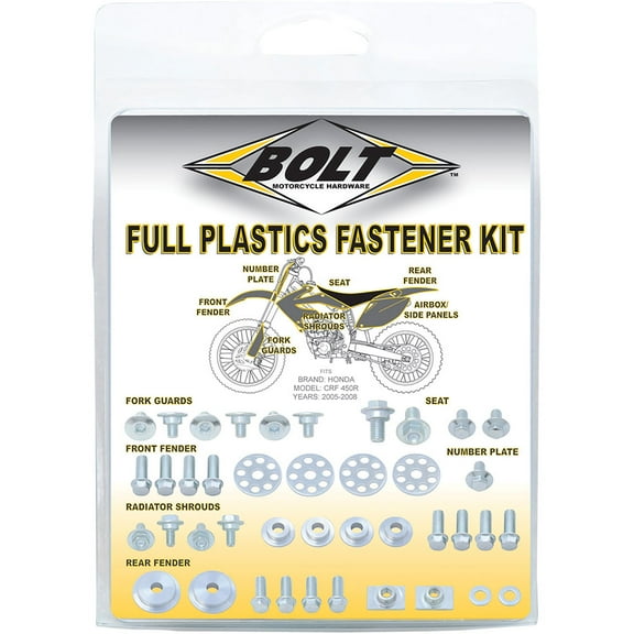 Bolt Full Plastics Fastener Kit For Honda CRF450R 2002-2004