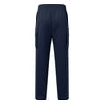 thumbnail image 5 of Pantalones de trabajo para hombre - Cordón con múltiples bolsillos, corte recto informal, poliéster - Resistentes, tallas S-XXL, cintura 74-93 cm, largo 104-110 cm, 5 of 5