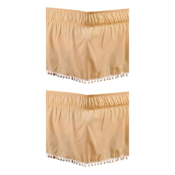 Yuarrent Ambiente Elegante Y Con Estilo En El Hogar Funda De Somier Con Volantes Fácil De Limpiar Beige US-Full54*75in Beige EE.UU.-Full54*75in 2Conjunto