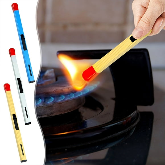 2Pcs Match Stick Lighter, Big Match Lighter, Creative Match Shaped Butane Lighter, Refillable Novelty Lighter, Adjustable Large Stick Lighter for Candle Kitchen BBQ Camping
