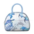 thumbnail image 2 of Insulated Lunch Bag Women, Reusable White Blue Sea Hawaiian Turtle Tortoise Ink Painting Tote Lunch Box, Leakproof Cooler Lunch Bags for Work Office Travel Picnic, 2 of 4