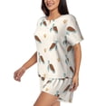thumbnail image 2 of Naloa Sea Turtle Women's Short-Sleeved Pajama Set, Loungewear, Summer pajamas, Breathable Cozy - Small, 2 of 9