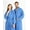 Blue, variant on HALLEY Luxury Bathrobe for Women & Men, Shawl Collar Spa Bath Robes Terry Cotton Ultra Soft Shower Robe with Pockets - Grey (L)