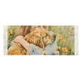thumbnail image 4 of Rateoe Girl Hugging Dog Flowers Women's Traditional Scarf Wrap Tassel Shawl Fringes Neck Head Shawl Retro Scarf, 4 of 8