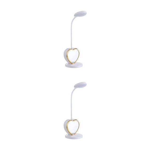 Cateissary Lámpara de escritorio LED recargable con portalápices, flexible y ajustable para cualquier tarea, conveniente para ORO BLANCO ORO BLANCO 2Conjunto