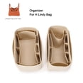 thumbnail image 4 of Bolsa organizadora con inserto de fieltro para bolso Lindy Mini 26 30 34, bolsa de viaje para maquillaje de mujer, bolsa de almacenamiento de cosméticos portátil interior, personalizada, 4 of 5