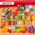 thumbnail image 1 of Mini Jouets Alimentaires Jouets de Cuisine pour Enfants Jeu d'Imitation Batterie de Cuisine de Simulation Cuisson BBQ Four Kit Jeu de Rôle Cadeau Éducatif Enfants, 1 of 7